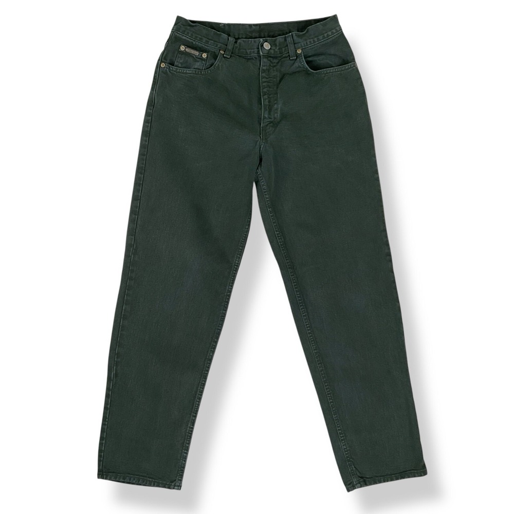 Calvin Klein Jeans Men 33 (ACTUAL 30x30) Dark Green Taper Vintage Cotton EUC